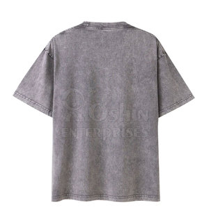 เสื้อยืดทรงโอเวอร์ไซส์คุณภาพดี ล้างสีแบบแอซิดวอช สไตล์สตรีทแวร์ สำหรับผู้ชาย รับออกแบบโลโก้ตามสั่ง - Product Image 2