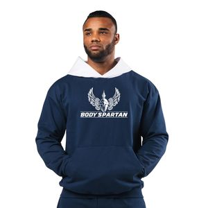 Sweat-shirt à capuche pour homme, bleu marine, en molleton épais, manches longues, décontracté, pour la gym, l'entraînement, le sport, le streetwear - Product Image 1