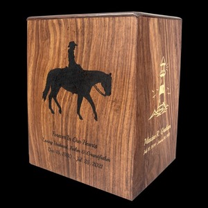 Wholesale perfect wooden <b>box</b> upright cremation urn adult medium keepsake <b>memorial</b> ashes container - Product Image 1