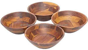 ชามไม้ขัดเงาสำหรับทำด้วยมือคุณภาพสูงชามและเครื่องครัวใช้เสิร์ฟบะหมี่ไม้ - Product Image 4