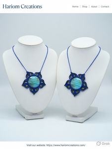 Collier en macramé fait main en labradorite, fil bleu, pendentif bohème, cordon réglable, bijoux en pierres naturelles, cadeau - Product Image 3