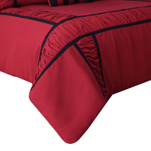 Ensemble de couette en microfibre 7 pièces avec volants et patchwork, collection de literie haut de gamme - Product Image 3