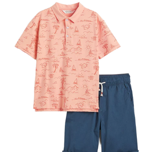 Camiseta Casual de Algodón 100% para Niños Pequeños, con Rayas, Cuello Redondo, Ajuste Holgado, Hombros Caídos, Bloques de Color, Tallas Grandes, Otoño - Product Image 1