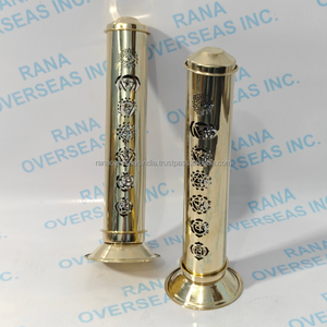 Torre de Incienso de Latón con Patrón de Tallado de Siete Chakras, Ecológica, Decorativa para Invierno y Otoño, Porta Fragancias de Aromaterapia para el Hogar - Product Image 4