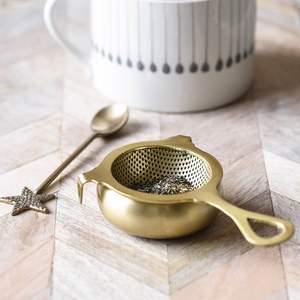 Infuseur à thé en cuivre à mailles fines avec poignée, filtre réutilisable pour thé en vrac, pour théière, tasse, maison, cuisine, hôtel, restaurant - Product Image 2