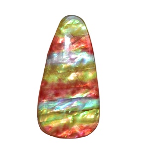 Ammolite-GEMA de cuarzo sintética para mujer, Gema artificial de cuarzo rojo con forma de ammolita - Product Image 1