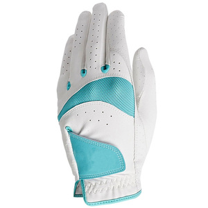 Gants de golf unisexes de couleur bleue magnifique, fermeture à enfiler, trous pour le pouce sur les doigts, légers, en cuir véritable, gants unisexes - Product Image 1