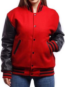 Unisex <b>Red</b> Custom Varsity Jacket Wholesale Fashionable Casual Baseball Jacket 100% <b>Wool</b> Letterman Design Men Winter Waterproof - Product Image 2