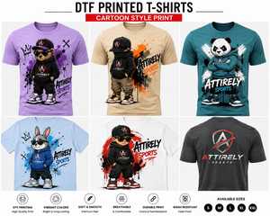 เสื้อยืดแขนสั้นผู้ชายทรงปกติ คอกลม สไตล์สตรีท ผ้าแคนวาส ระบายอากาศได้ดี พิมพ์ลาย DTF จาก ATTIRELY SPORTS - Product Image 3