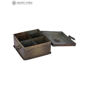 6.5 Inches Handmade Old Fashioned Brass <b>Box</b> for <b>Storage</b>, Gifting and Home <b>Decor</b> Item Made in India - Product Image 4