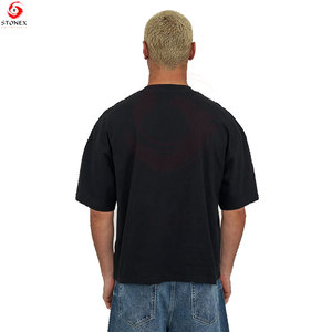 เสื้อยืดทรงบ็อกซี่ลำลองสำหรับผู้ชาย ผ้าฝ้ายพรีเมียม คอกลม ทรงหลวม แขนสั้น เป็นมิตรกับสิ่งแวดล้อม ระบายอากาศได้ดี ดีไซน์สั่งทำได้ ใส่ได้ทุกวัน - Product Image 3