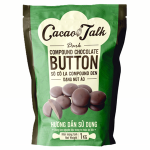 Top Seller Compound Chocolate HALAL OEM/ODM Dark Chocolate Button Cocoa 1KG Bulk Wholesale Price Bakery Ingredient Biscuits Use - Product Image 1