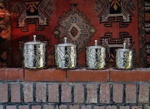 Engraved Design Metal Silver <b>Container</b> For Kitchen Storage Sugar Tea Coffee Elegant Durable Modern Pantry Canister Jar - Product Image 2