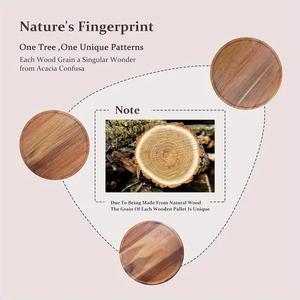 Vintage Style Round Wooden Decorative Tray Solid <b>Log</b> Serving Tray for Home, Bathroom Accessory Multifunctional Wooden Platter - Product Image 6