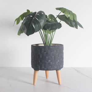 Jarrones Cilíndricos de Madera Skies Traders WFV06, Diseño Minimalista con Grano Natural, Decorativos para Flores Amarillas, Hechos a Mano, Ecológicos - Product Image 1