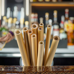 Premium <b>Bamboo</b> Beverage <b>Straws</b> Sustainable Eco Friendly Drinking Supplies for Juice Smoothies Cocktails and More - Product Image 6