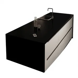 Baldosas de Porcelana Negra para Todo el Hogar, Nuevas Baldosas de Granito Pulido de 15 mm, Modernas, Ecológicas y Resistentes al Agua - Product Image 1