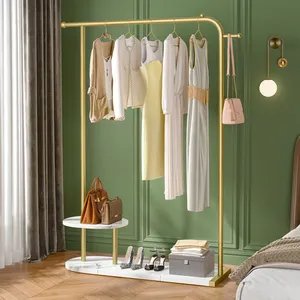 High Quality Handmade Clothes <b>Rack</b> Heavy Duty Iron Garment Display FurnitureSingle Tier Iron <b>Storage</b> Basket <b>Wall</b>-Mounted - Product Image 4