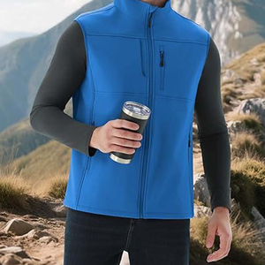 Gilet Softshell Homme Personnalisable avec Logo - Gilet d'extérieur Doublé Polaire Résistant à l'Eau - Vêtement de Travail Tactique OEM en Gros - Product Image 2