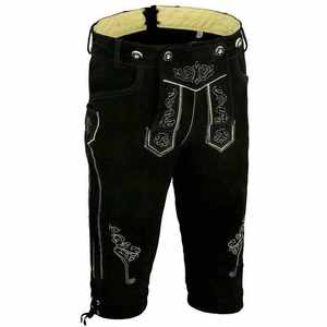 Lederhosen Bávaros Negros Premium para Hombre, Cuero Genuino Resistente, Bordado Tradicional, Tallas Europeas 46 a 62 - Product Image 3