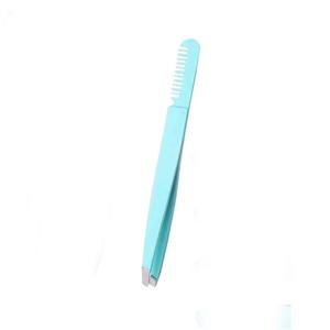 แหนบตัดขนตา Morje Surgical Precision ปลายหยัก สแตนเลส สีฟ้า ขนาด 10 มม. จับถนัดมือ - Product Image 1