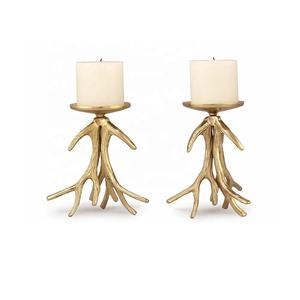 Nouveaux bâtons de bougie en aluminium de pilier de bois de cerf solide en fonte d'aluminium modernisme bougeoir décoration bougeoir pour la maison - Product Image 1