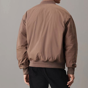 Men's Bomber <b>Jacket</b> Wind Water Resistant PU Zipper Closure Stand Collar Casual Winter Wear <b>Fleece</b> <b>Lining</b> Luminous - Product Image 3