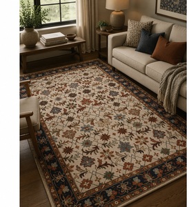 Tapis en laine tufté à la main – Design floral classique inspiré de Nain - Product Image 1
