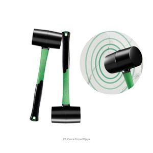 Martillo de goma ISKU de alta calidad de 16 oz con mango de fibra de vidrio texturizado TPR (cabeza de 60 mm) para bricolaje, OEM, grado industrial, de alta resistencia para azulejos de cerámica - Product Image 1