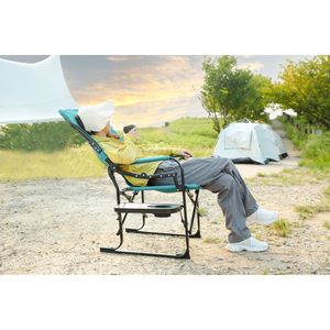 Sedia da regista pieghevole per campeggio, robusta e sovradimensionata, con tavolino laterale portatile, ideale per spiaggia, pesca, picnic o viaggi. - Product Image 6