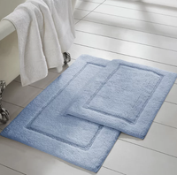 Tapis de bain moderne en coton multicolore, tufté, antidérapant, rectangulaire, pour la maison et l'hôtel, lavable en machine