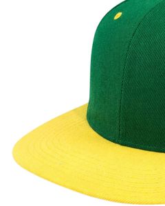 Casquette Snapback à visière plate verte et jaune personnalisée pour hommes et femmes, casquette de baseball en coton réglable, streetwear décontracté, qualité supérieure - Product Image 3