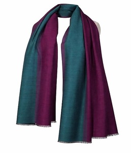 Châle réversible en cachemire et laine fine de qualité supérieure pour femme, ultra doux, bicolore, luxueux, élégant, étole de créateur pour mariage - Product Image 1