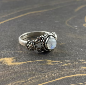 Dainty Handmade Romantic Moonstone <b>Ring</b> 3.6 Grams Gemstone Handmade Jewelry for Everyday Wear Gifts - Product Image 3