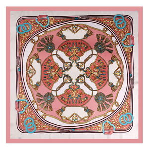 Écharpe carrée décontractée pour femme en soie pure personnalisée - Écharpe de luxe élégante pour le cou avec design personnalisable - Product Image 2