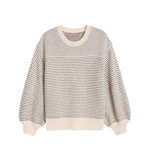 Suéter de Cachemira 100% Jacquard de Manga Larga para Mujer, Estilo Casual, Color Personalizado, Ropa de Invierno, Tejido Antiarrugas y Transpirable - Product Image 3