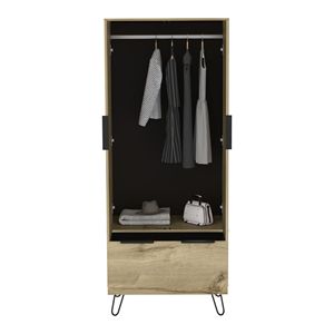 Armoire de chambre Skyoner en chêne clair Armoire élégante au design pour vos quartiers - Product Image 2