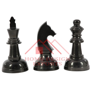 Jeu d'échecs en aluminium doré Antique - Product Image 5