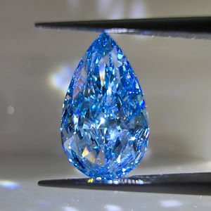 Diamante Azul Intenso de 3 Quilates, Corte Brillante Modificado en Forma de Pera, Cultivado en Laboratorio, VS1, Certificado IGI, Piedra Suelta - Product Image 5