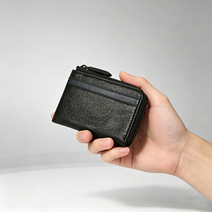 High Quality Handmade Castello Genuine Vegetable Tanned Leather Men's Card Pouch 8.5x12.5cm Open Polyester Fashion Minimalism - Product Image 1