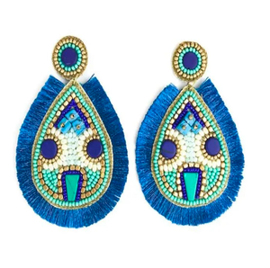 Pendientes Colgantes Bordados con Cuentas para Mujer, Joyería Artesanal de Cuentas de Semillas, Accesorios de Moda, Diseño Artesanal, Venta al por Mayor - Product Image 6