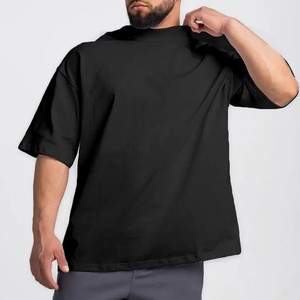 T-shirt uni pour homme, coupe ajustée, coton doux, col rond moderne, confortable pour tous les jours, vêtements de mode américains - Product Image 1