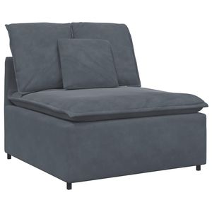 Sofá Modular de Metal y Terciopelo Gris Oscuro con Módulo de Espuma Estándar para Sala de Estar - Product Image 2