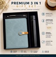 Ensemble Cadeau Personnalisé en Cuir PU Premium avec Logo Personnalisé, Carnet, Stylo, Gobelet 500ml, pour Entreprise, Célébrations