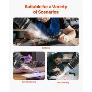 Estrattore di Fumi di Saldatura 459 M3/h con Motore Brushless da 280W, Filtri a 4 Stadi e Collettore di Polveri a 10 Velocità - Product Image 6