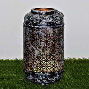 Elegant Iron Desktop <b>Lantern</b> Night Light Candle Tealight Holder Christmas LED Decorative Candle Jar - Product Image 3