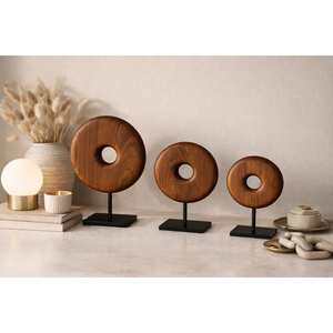 Centro de Mesa de Madera con Superficie Texturizada Ecológica para Comedor Artístico y Decoración Única del Hogar - Product Image 5