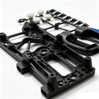 Composants en plastique ABS/PC/PCABS/PP personnalisés, poignée en plastique, moulage par injection bicolore, pièces en plastique OEM ODM