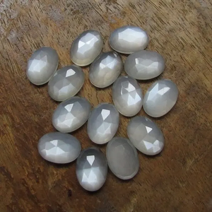 10mm 12mm Natural White <b>Moonstone</b> Rose Cut Oval Flat Cabochons Loose Gemstone Genuine Semi Precious Stone For Trending <b>Jewellery</b> - Product Image 2