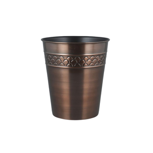 Sustainable Quality Handmade Metal Dustbins for Guest Room Shiny Finished Dustbin Supplied From India - Product Image 3